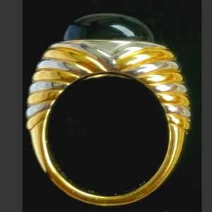 Vintage 14k Gold Onyx Ring-Gemstone Ring-Onyx Jewelry-Estate Jewelry 4.4gm